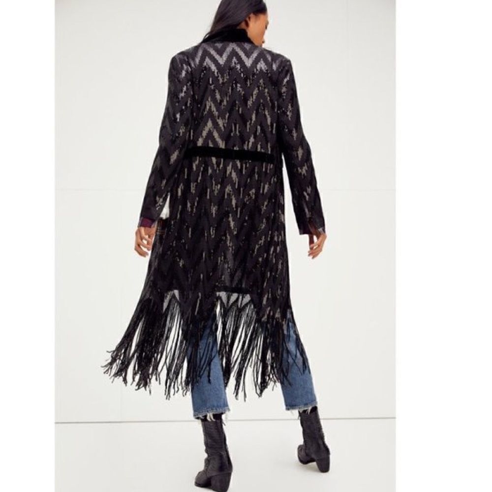 New Free People Stardust Sequin Duster - Picture 2 of 7
